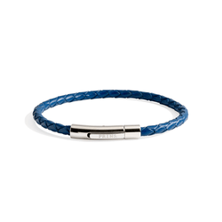 WIM. Blauw leren armband (4mm)